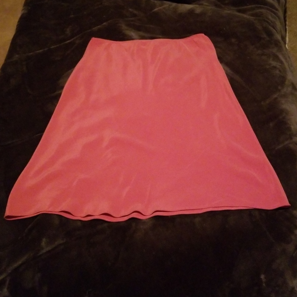 Josephine Chaus Pink Skirt petite 100% silk 14P